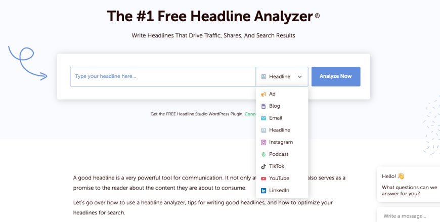 Free Headline Analyzer